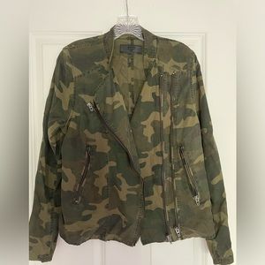 BLANKNYC Green Camo Lightweight Moto Jacket Size medium